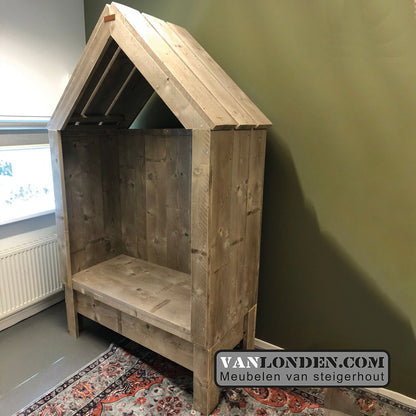 Steigerhouten werkruimte huisje Eline