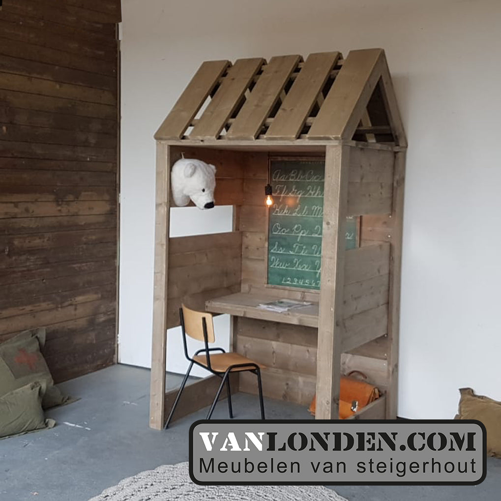 Steigerhouten werkcabine Flore