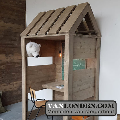 Steigerhouten werkcabine Flore