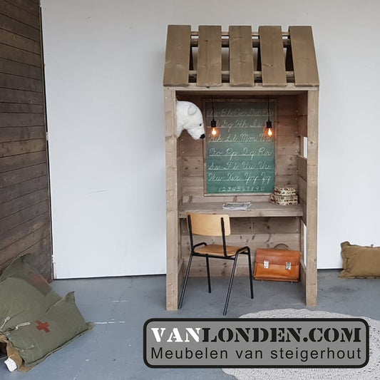 Steigerhouten werkcabine Flore