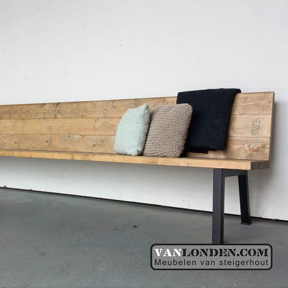 Steigerhouten zitbank Jonas