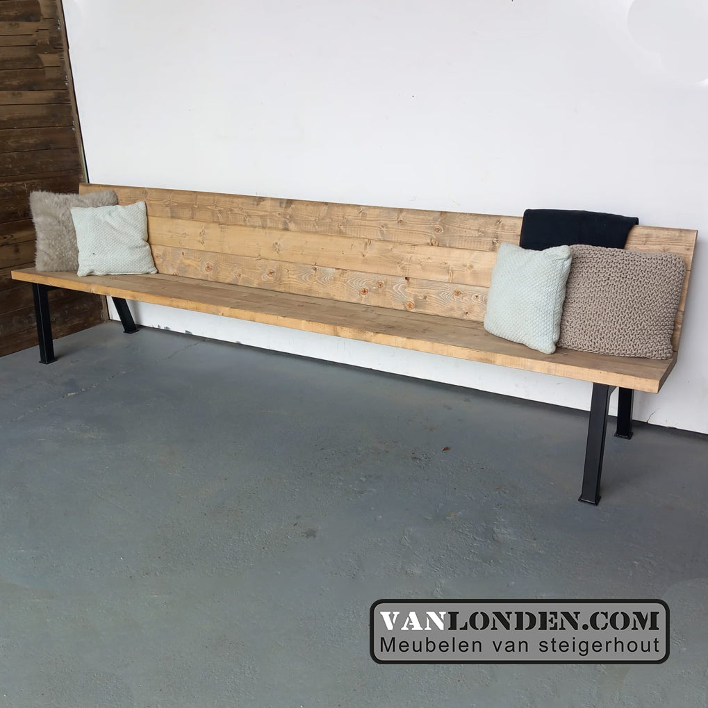 Steigerhouten zitbank Jonas