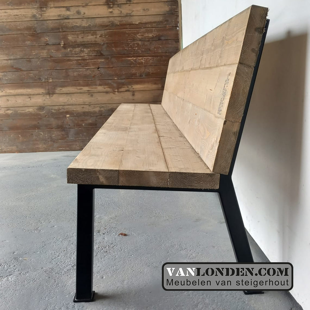 Steigerhouten zitbank Jonas