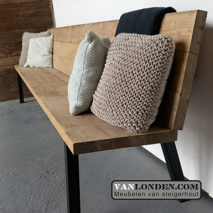 Steigerhouten zitbank Jonas