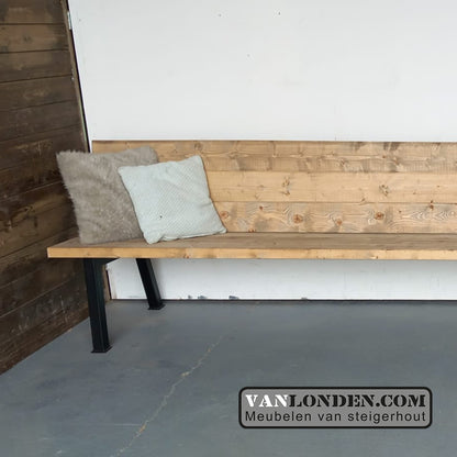 Steigerhouten zitbank Jonas