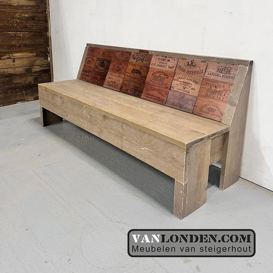 Steigerhouten zitbank Thea