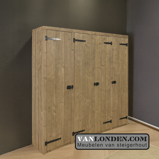 Steigerhouten kledingkast Lynn
