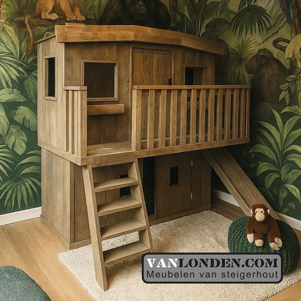 Steigerhouten boomhutbed Berry