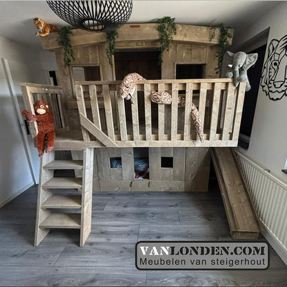 Steigerhouten boomhutbed Berry