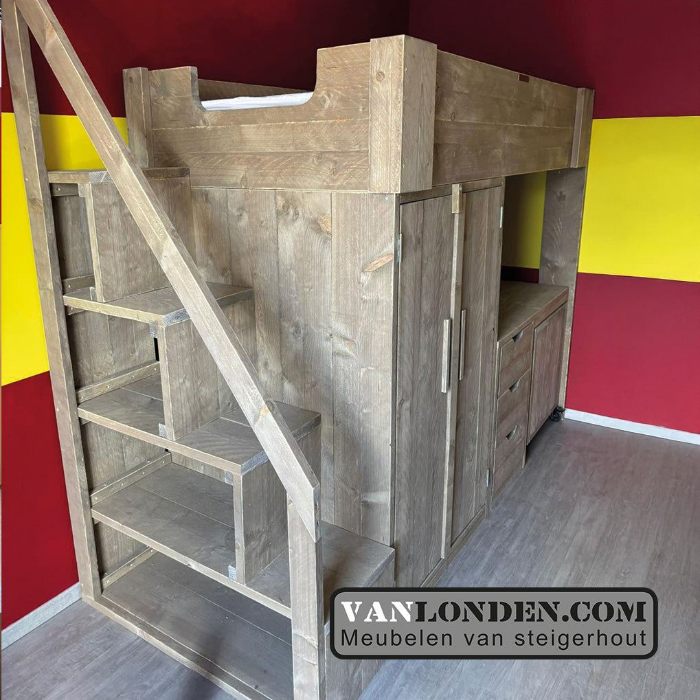 Steigerhouten hoogslaper Cyril