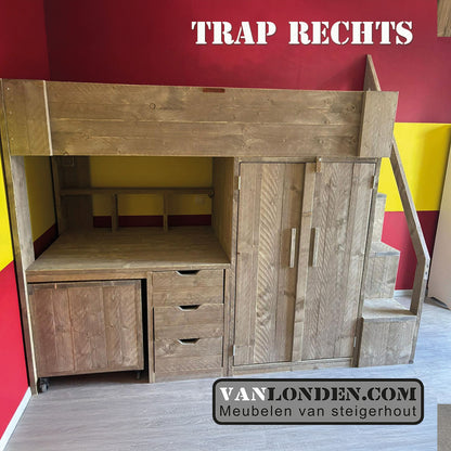 Steigerhouten hoogslaper Cyril