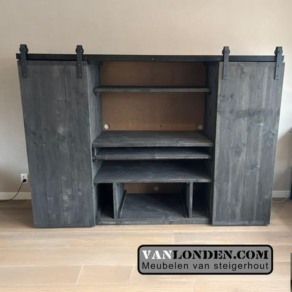 Steigerhouten TV meubel/opbergkast Loran