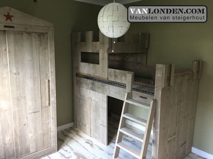 Steigerhouten kasteelbed Matthias