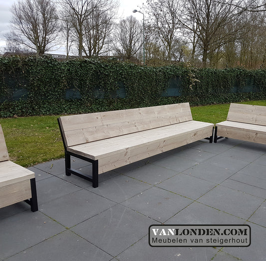 Steigerhouten zitbank Jacco