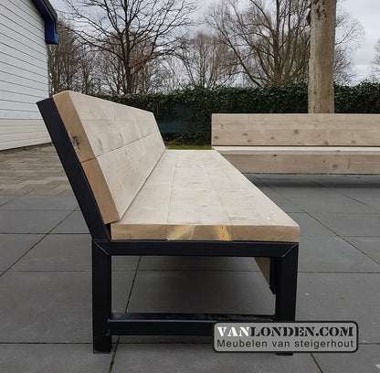 Steigerhouten zitbank Jacco