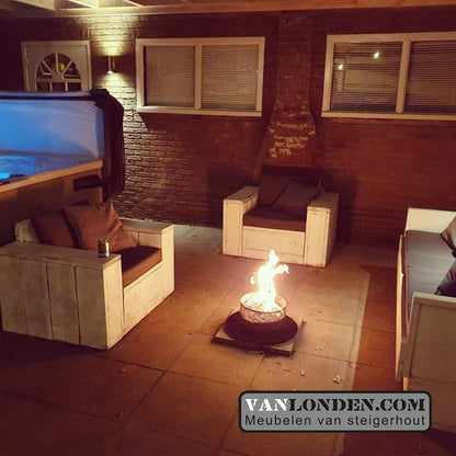 Vuurkorf pelletmand  met onderschaal Kyan