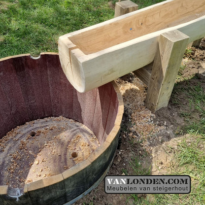 Waterbaan van boomstammen Charly