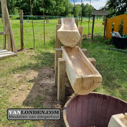 Waterbaan van boomstammen Charly