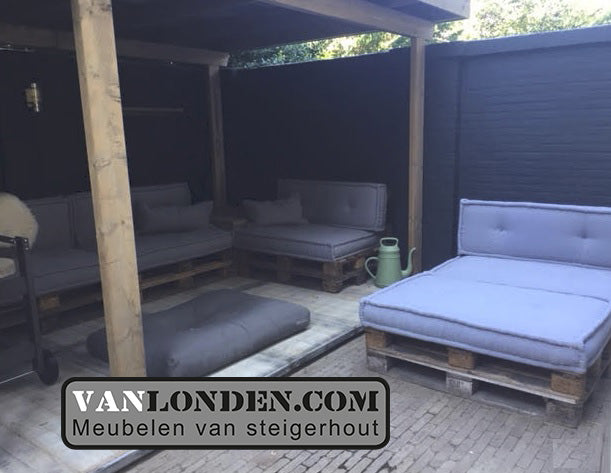 Steigerhouten overkapping met schuur Batist