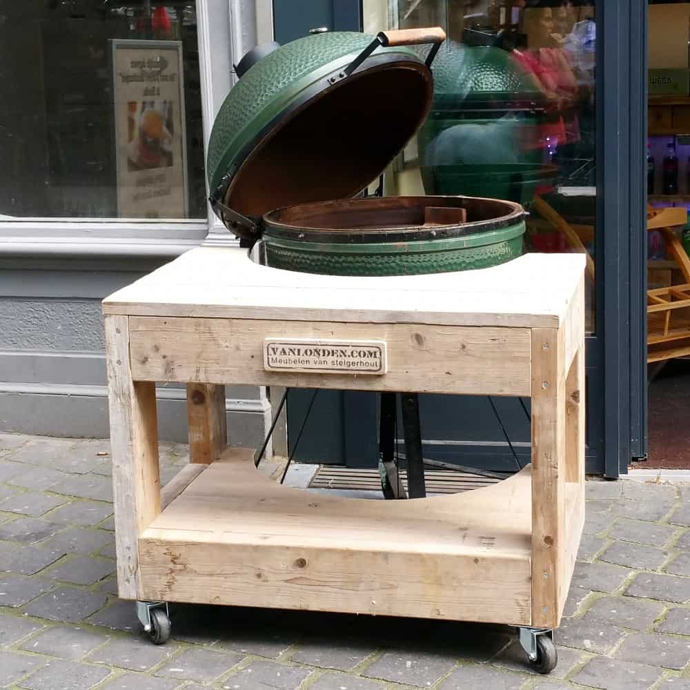 Big Green Egg ombouw van steigerhout Gwen