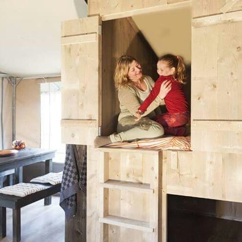 Inrichting glamping tenten