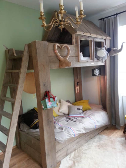 Steigerhouten stapelbed Finn