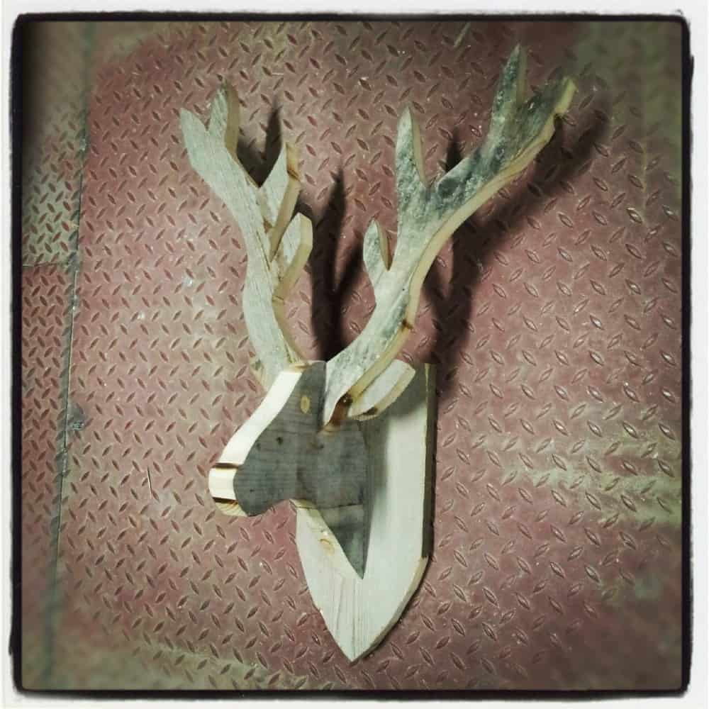 Hertenkop van steigerhout