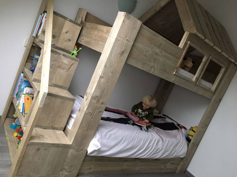 Steigerhouten hoogslaper Kaj