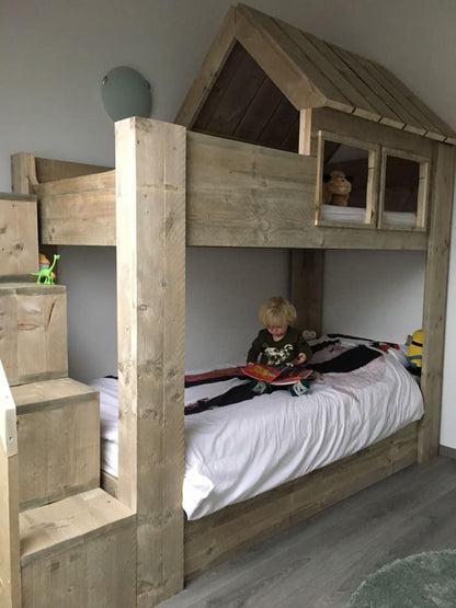 Steigerhouten hoogslaper Kaj