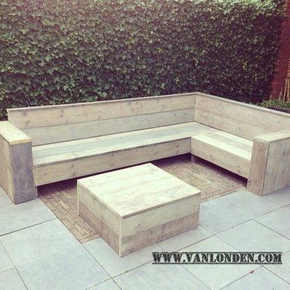 Steigerhouten hocker Tess