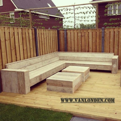 Steigerhouten hocker Tess