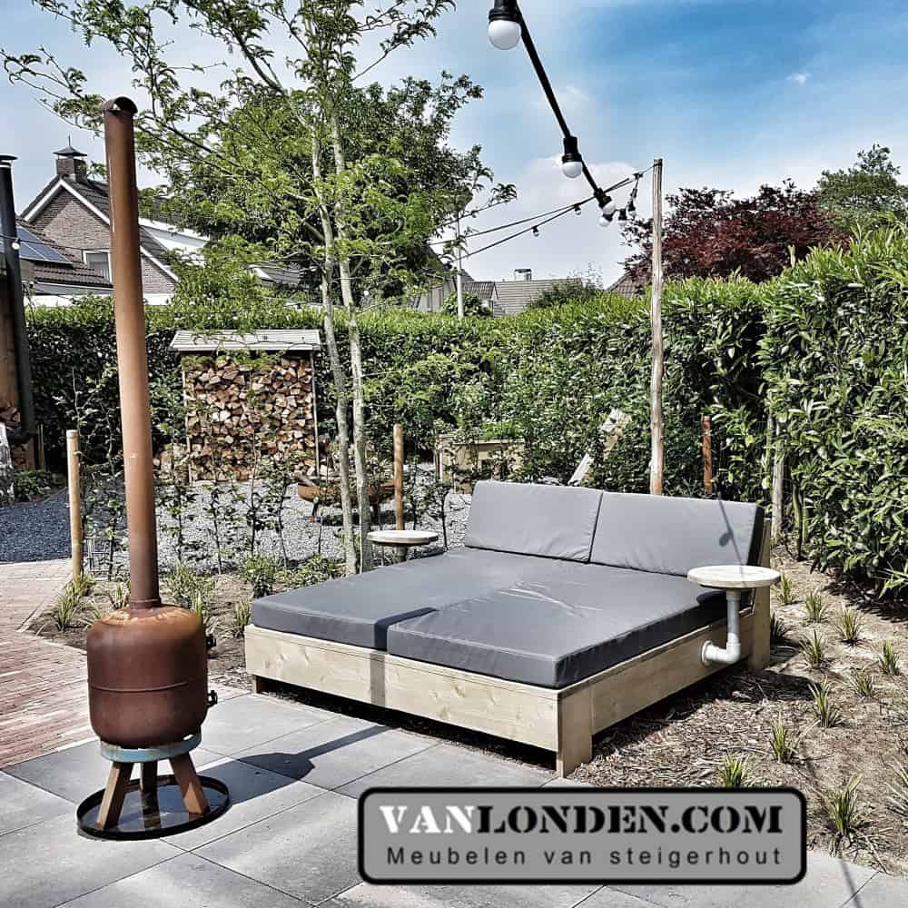 Steigerhouten loungebed Jessie
