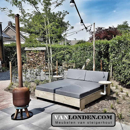 Steigerhouten loungebed Jessie