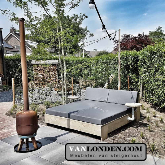 Steigerhouten loungebed Jessie