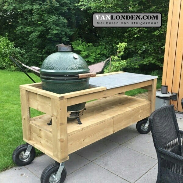 Big Green Egg ombouw Dave van steigerhout