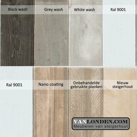 whitewash, greywash, blackwash afwerkingen