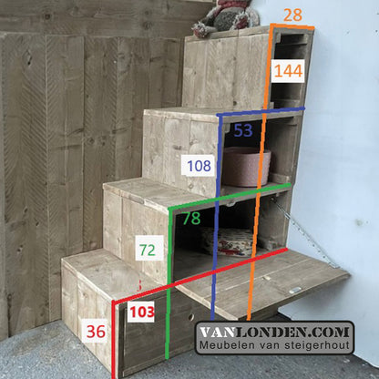 Steigerhouten hoogslaper Aukje