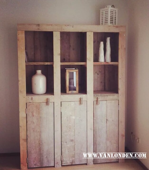 Open kast van steigerhout Lara