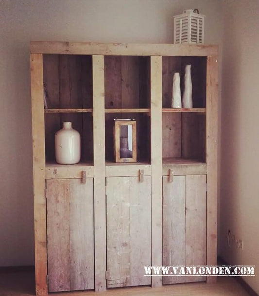 Open kast van steigerhout Lara