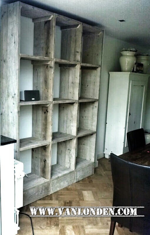 Steigerhouten open kast Louise