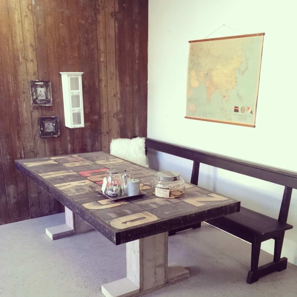 Steigerhouten fototafel Rosa