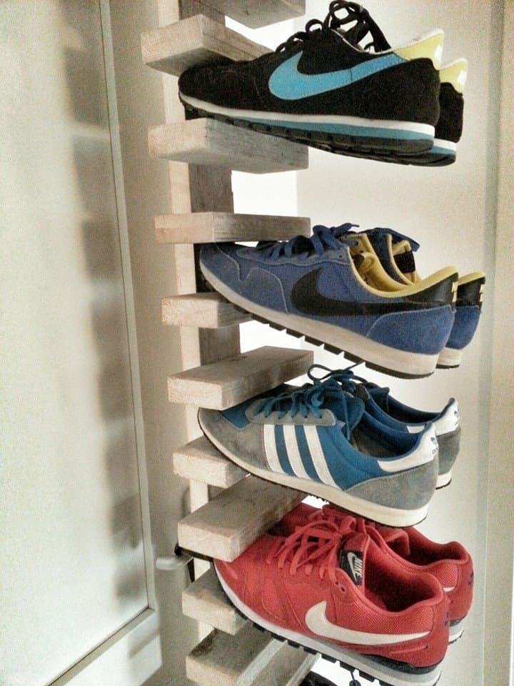 Steigerhouten sneaker rek Lennart