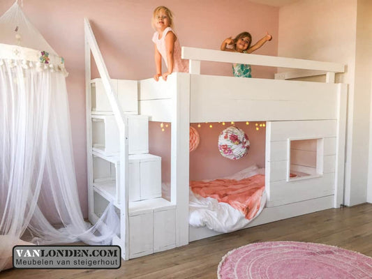 Steigerhouten stapelbed Isabella en Aurora