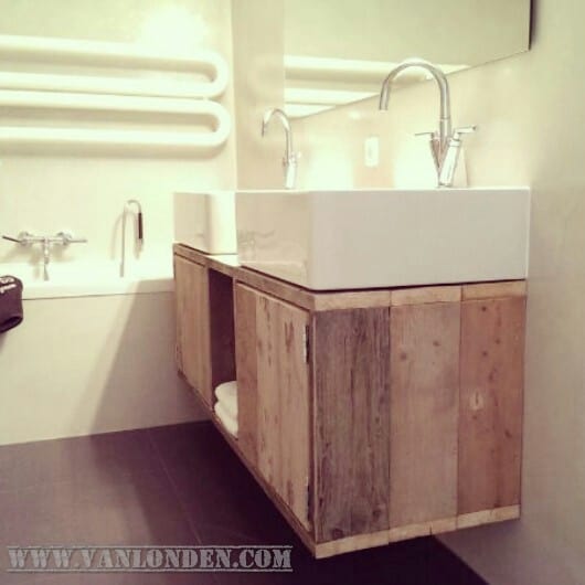 Steigerhouten badkamermeubel Otis