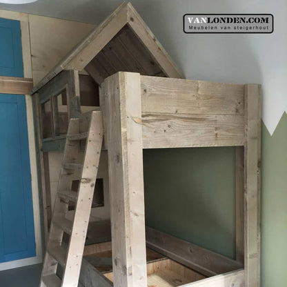 Steigerhouten stapelbed Finn