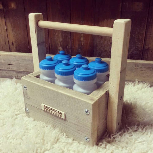 Steigerhouten bidonhouder Ben