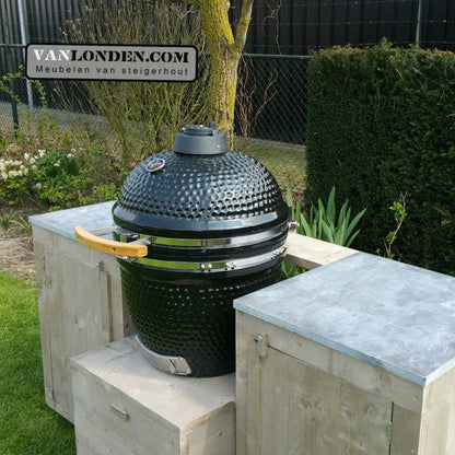 Steigerhouten buitenkeuken zonder Kamado BBQ Paul