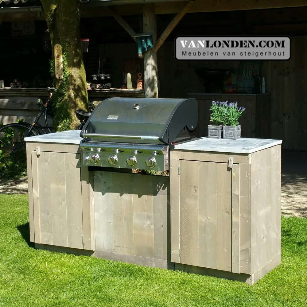 Steigerhouten buitenkeuken Perry