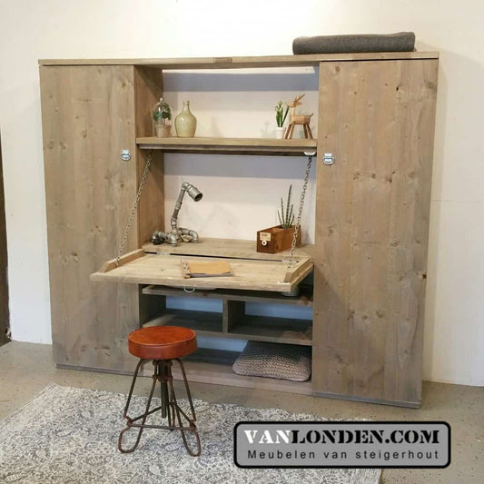 Steigerhouten bureaukast Ewoud