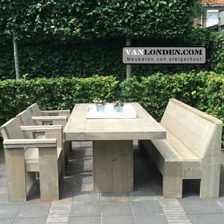 Steigerhouten eettafel Oswald